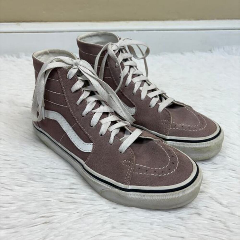 Vans Old Skool Hi Top Lavender Purple Lace Up Sneakers Unisex Womens 8 Mens 6.5
